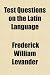 Test Questions on the Latin Language