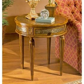 Heritage Side Table With Foil Insets