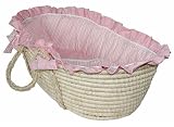 Personalized Sherbert Pink Moses Basket