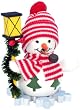 German Smoker - Snowman With Light Pole