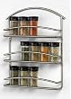 Spectrum 45478 Euro Wall Mount Spice Rack, Satin Nickel