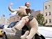 GIANT 36-INCHES LONG STUFFED ELEPHANT BIG STUFFED ANIMAL GIGANTIC HUGE JUNGLE PLUSH - AMERICAN MADE IN THE USA AMERICA - COLOR: GRAY