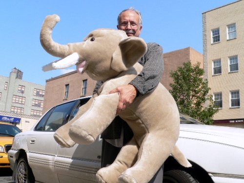 51x1AKthwOL GIANT 36 INCHES LONG STUFFED ELEPHANT BIG STUFFED ANIMAL GIGANTIC HUGE JUNGLE PLUSH   AMERICAN MADE IN THE USA AMERICA   COLOR: GRAY