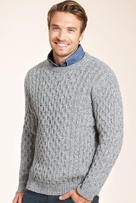 The Heritage Collection Lambswool Blend Aran Chunky Knit Jumper