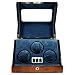 Wooden Blue Triple Watch Winder #WW.015.P11.03