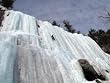 High on "The Waterfall," Pok-O-Moonshine Mountain, Ice Climbing in the Adirondacks, New York - Astonishing Photographic Print by Brendan Reals