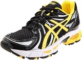 asics Gel-Nimbus 13 GS Running Shoe (Little/Kid/Big Kid),Black/Onyx/Yellow,4 M US Big Kid