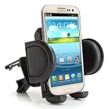 USA Gear Auto Air Vent Phone Mount Holder & Display Cradle for HTC , Motorola , Samsung , Apple iPhone , LG and More Smartphones - Rotates for Portrait or Landscape Navigation