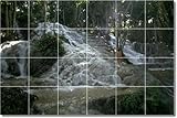 IMAGE OF Waterfalls Photo Custom Tile Mural 26. 24x36 inches using (24) 6x6 ceramic tiles.
