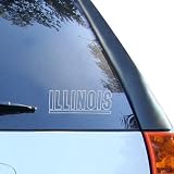 Illinois Fighting Illini 5'' x 6'' Silver Window Graphic Decal