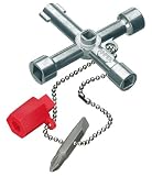 Knipex 00 11 03 Schaltschrank-Schl&uuml;ssel f&uuml;r g&auml;ngige Schr&auml;nke und Absperrsysteme 165 mm