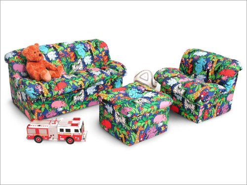 Kitchen: Elite Products 32 4503 807   Children's 3 Piece Foam Sofa Set   Jungle