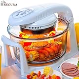 Secura Digital Halogen Infrared Turbo Convection Countertop Oven, Deluxe Package w/Extender Ring;Tong;Cook Racks 798DH