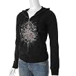 Lucky Brand Junior's Heart Rose Print Hoodie