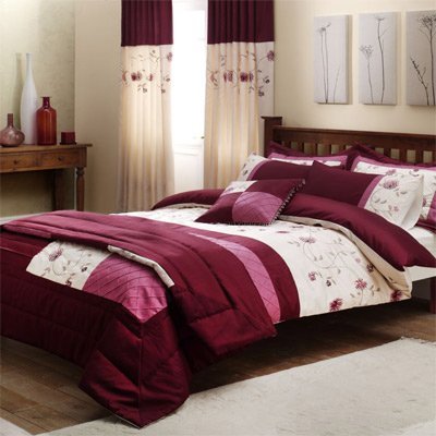 Charlotte Red King Size Duvet Quilt Cover