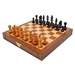 Deluxe Wooden Chess, Checkers and Backgammon Set