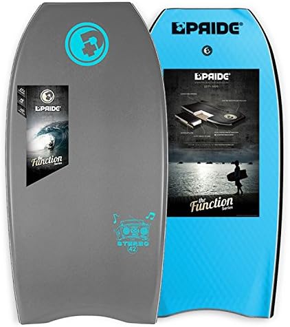 Pride Bodyboard The Stereo PE - 40'' - Grey deck, Black rails, Aqua bottom