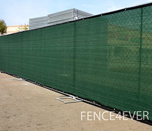 6'x10' 3rd Gen Olive Green Fence Screen Privacy Screen Windscreen Shade Cover Mesh Fabric (Aluminum Grommets) Home, Court, or Construction