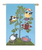 Summer Portly Birds Regular Flag