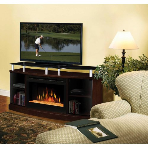Dimplex Dfp25ma1015 53-inch Windham Electric Fireplace Media Console With Glass Ember Bed