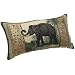 Brentwood Knife Edge 13 by 24-Inch Tapestry Pillow, Elephant Imperial