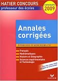 Annales corrig�es CRPE Session 2008 : Epreuves d'admissibilit�