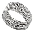 Stainless Steel Mesh Style Wide Band