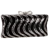 Magid Sequin Stripe Pillow Clutch