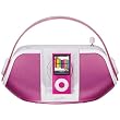 iLive Portable Music System / Boom Box with iPod Docking and Recharging (Pink)