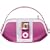 iLive Portable Music System / Boom Box with iPod Docking and Recharging (Pink)