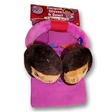 Girl's Nick Jr. Dora the Explorer Earmuff, Scarf and Gloves - 3 Piece Set (3-6)