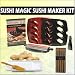 Sushi Magic New Express Home Sushi Maker Outfit With Helens Asian Kitchen Porcelain Ginger Grater and Silk Wrapped Chopsticks (5-PACK)
