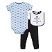 Hudson Baby Multi Clothing Set, Little Gentleman 3 Piece, 6-9 Months (9M)