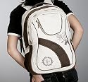 Schulrucksack CREAM CAFE ELEPHANT Rucksack Sportrucksack /// mit Regenh&uuml;lle /// Beige - Creme - Braun