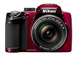 Nikon COOLPIX P500 12.1 CMOS Digital Camera with 36x NIKKOR Wide-Angle Optical Zoom Lens and Full HD 1080p Video (Red)