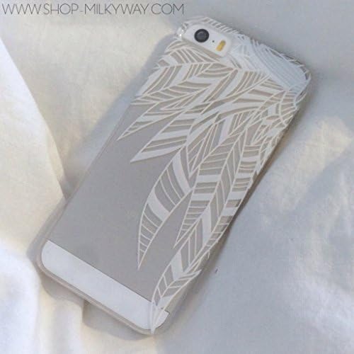 Plastic Case Cover for iPhone 5 5S 5C 6 6Plus (Pick One) Henna Abstract Feathers tribal native ethnic american indian