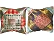 Thanks Giving-2 Deep Cream Orange Blue Sari Zari Borders Toss Pillow Cushion Covers