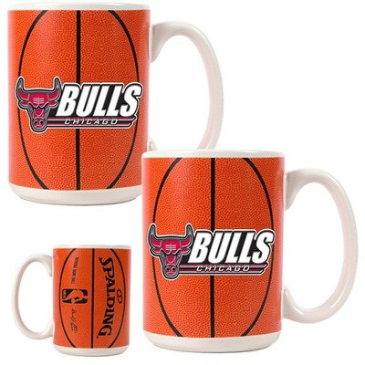 NBA Gameball Coffee Mug 2 Piece Set Team: Bulls