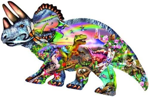 SunsOut - Lori Schory - When Dinosaurs Ruled - Shaped Jigsaw Puzzle - 1000 Pc