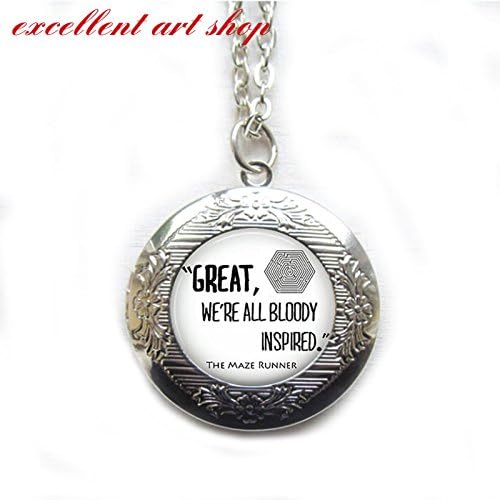 THE MAZE RUNNER Quote locket Charm Pendant