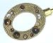 Gold and Silver Oval Purse Hangers with Semi Precious Stones