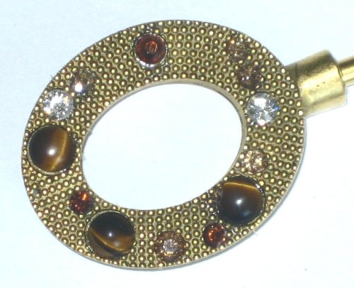 Click here to buy Gold and Silver Oval Purse Hangers with Semi Precious Stones.
