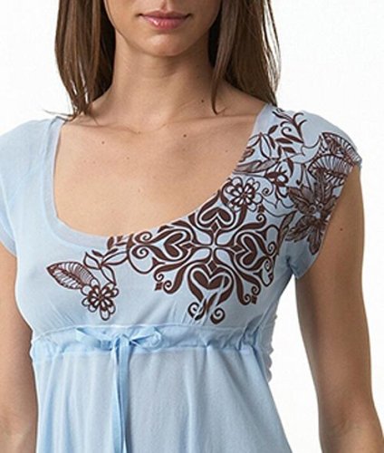 OnGossamer Printed Art Short Sleeve Chemise Sleepwear