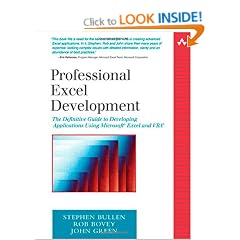 Professional Excel Development: The Definitive Guide to Developing Applications Using Microsoft Excel and VBA (Addison-Wesley Microsoft Technology)
