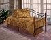 Wood Post and Black Grill Metal Daybed