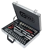Produkt-Bild: KS Tools 911.0670 KS Tools Superlock Steckschl&uuml;sselsatz 0,6 cm (0,25 Zoll)+1,3 cm (0,5 Zoll); 70-teilig; matt satiniert verchromt im Aluminiumkoffer