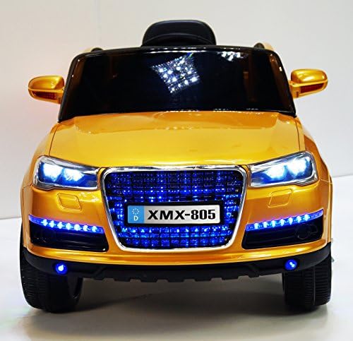 Ultimate 12v Audi Q7 Style Battery Operated Ride on Car with Remote Control and LED Wheels-Yellow