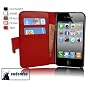 Cadorabo! IPhone 4 4S Leder Schutzh�lle rot von Cadorabo