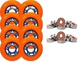 8 ASPHALT HOCKEY FORMULA Inline Skate Wheels 76mm OUTDOOR Grip + Bearings
