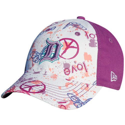 New Era Detroit Tigers Preschool Girls Purple-White Solar Power Adjustable Hat